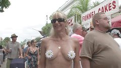 Veronica experiences a naked street party - movie 6 - 2