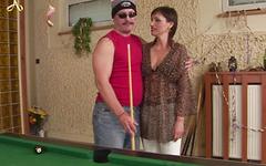 Granny gets laid on the pool table - movie 1 - 2