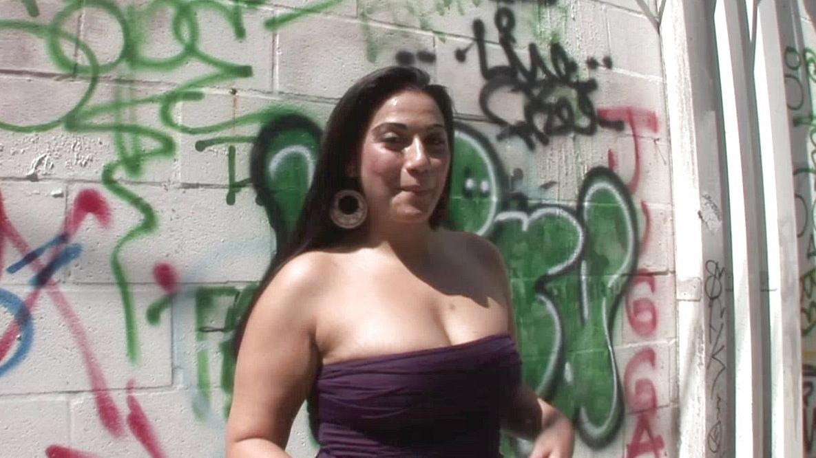 Latina Shows Off Her Tits and Big Ass and a Peek at Her Shaved Pussy