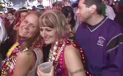 Mardi Gras gets wild women making out and flashing tits and ass - movie 1 - 7