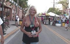Sexy MILFs show off tits and ass in paint and lingerie at Mardi Gras - movie 1 - 7
