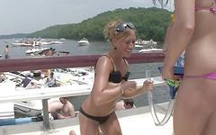 Party boat full of half naked teens showing off their titties - movie 5 - 7
