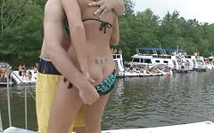 Party on the lake gets girls stripping each other and more - movie 6 - 7