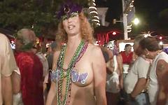 Grannies get wild and show off their big boobs during Mardi Gras - movie 4 - 5