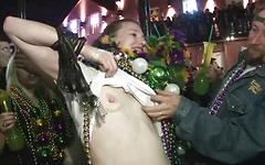Tattooed titties on display at Mardi Gras - movie 2 - 4
