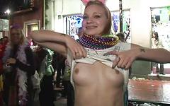 Beads and boobs all along Bourbon Street bash - movie 3 - 2