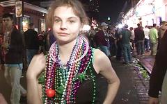Beads and boobs all along Bourbon Street bash - movie 3 - 4