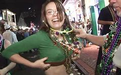 Beads and boobs all along Bourbon Street bash - movie 3 - 5