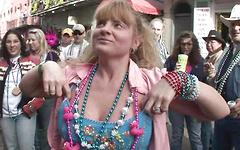 Grannies and MILFs show off their tatas at Mardi Gras - movie 5 - 2