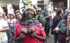 Grannies and MILFs show off their tatas at Mardi Gras - movie 5 - 7