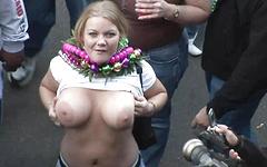 Watch Now - Milfs show off their big boobs for beads at mardi gras