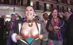 Sharon Gets Tons of Beads for Flashing Men join background