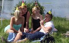 Two girls for every guy at wild outdoor sex party - movie 1 - 2