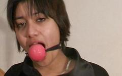 Rashir ball gagged and tied up join background