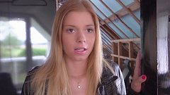 Watch Now - Hot blonde coed gets fucked deep by an old geezer