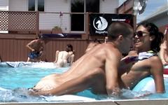 Poolside orgy with pussy eating and strap on fucking - movie 2 - 4