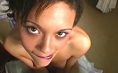 Sunshine is a beautiful ebony babe who knows how to work a shaft in POV - movie 5 - 2