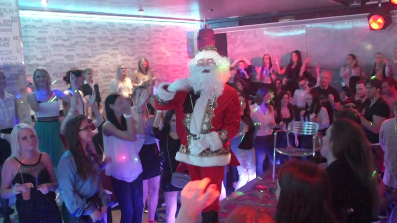 Santa gets some at free for all sex party