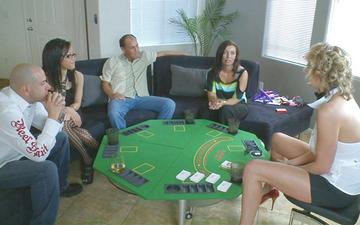 Download Dealer joins in swinger style strip poker orgy