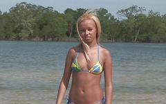Blonde Latina Barbie Banks gets DP in seaside threesome - movie 4 - 2