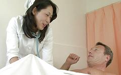 Naughty Asian nurse gets double stuffed in American cock tag team  - movie 2 - 2