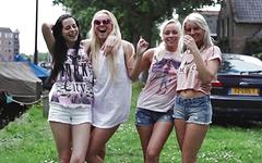 Kijk nu - Foursome of horny teens treat yacht owner to a hot orgy for a ride