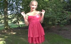 Teen Esmee meets older man in the park to partake in summer romance join background
