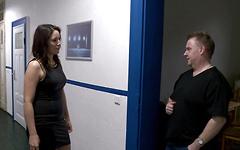 Natalie Hot fucks a random dude in a hallway and he cums on her back - movie 5 - 2