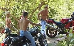 Nomi, Tiffany Mason and Oceane have an orgy with a bunch of motorcycle guys - movie 3 - 5