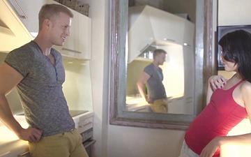 Download Hot euro couple fucks in the kitchen against the counter and she swallows
