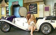 Ava Vincent and Veronica Caine has sex on a vintage car - movie 1 - 2