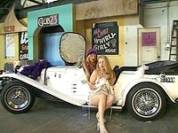 Ava Vincent and Veronica Caine has sex on a vintage car - movie 1 - 2