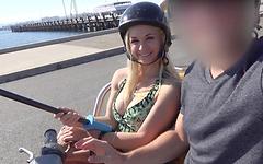 Sarah Vandella sucks and rides cock everywhere in public  - movie 1 - 3