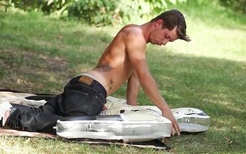 Download Bbws hit the yard to restrain and gangbang biker guy 