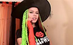 Elizaveta Golubeva's costume is so hot, she fucks herself all Halloween  - movie 2 - 2