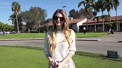 Nadya Nabakova fucks her pussy with a putter for a hole in one join background