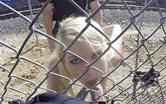 Skylar Madison avoids arrest by double teaming two cops! join background