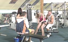 Cindy White and Jasmine Luna Gold get in some extra cardio at the gym - movie 1 - 2