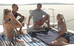 Swingers fuck on a sailboat and swap partners under the summer sun - movie 2 - 2