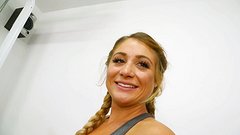 Cute blonde Chloe Lane slobbers your cock all the way down! - movie 1 - 2