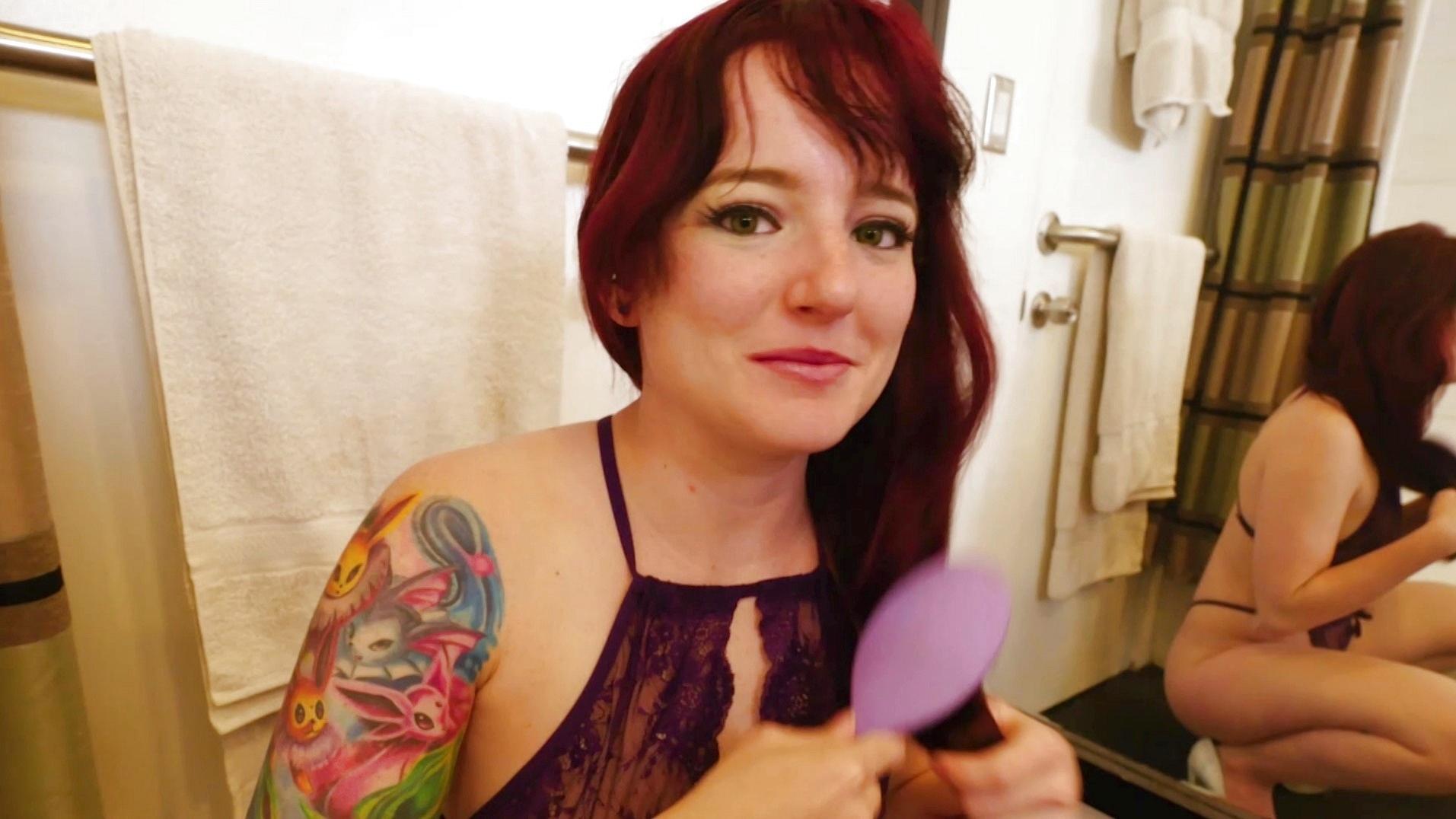 Maci May Jerks Your Dick Off After She Rubs Her Pussy on It to Lube It Up