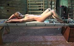 Aika May is plastic wrapped to a ladder while her Dom vibrates her clit - movie 10 - 2