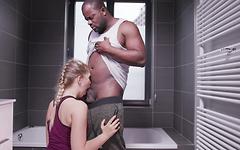 Selvaggia gets caught fucking a black dude in the shower - movie 1 - 3