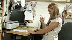 Grad assistant masturbates with a pen in the registrars office - movie 17 - 2