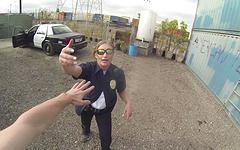 Skylar Snow captures a criminal and squirts all over her police cruiser - movie 1 - 2