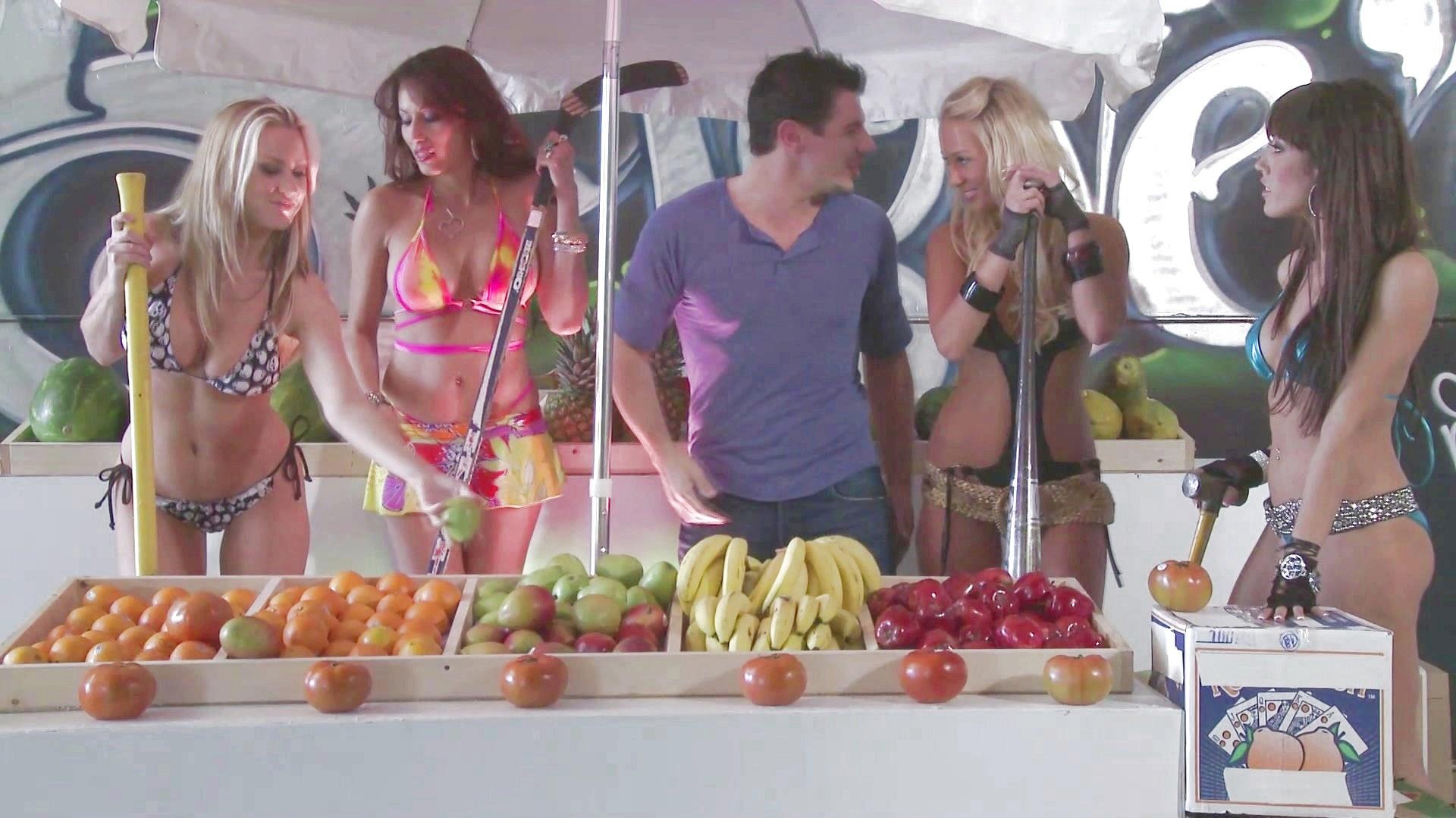 Carla Cox Brings Her Girl Squad Out to Fuck the Fruit Guy in a Gang Bang still 6