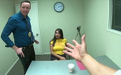 Violet Myers is a bad girl that sucks and fucks in the interrogation room - movie 1 - 2