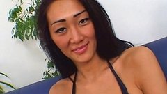 Watch Now - Tolly is an asian slut getting fucked with two big dicks in both holes