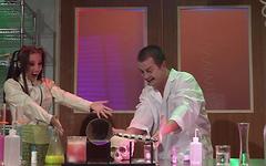 April O'neil fucks a mad scientist and catches his cum in a beaker - movie 5 - 2