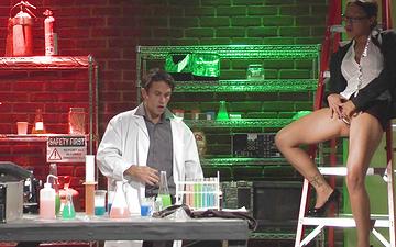Download Vicki chase plays with her pussy before hopping on his meaty dong
